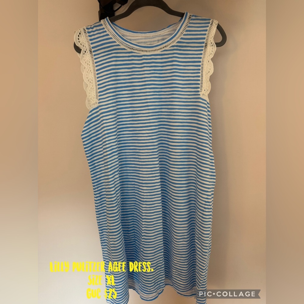 Lily Bloom Blue and White Striped Dress